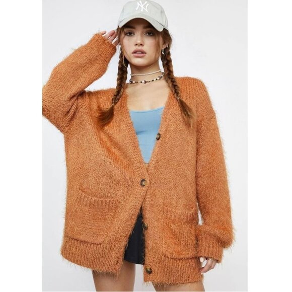 Free People Sweaters - NWT New $148 Free People Nevermind Cider Oversized Cardigan Size S